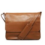 Leather Messenger Bag Renné Caramel
